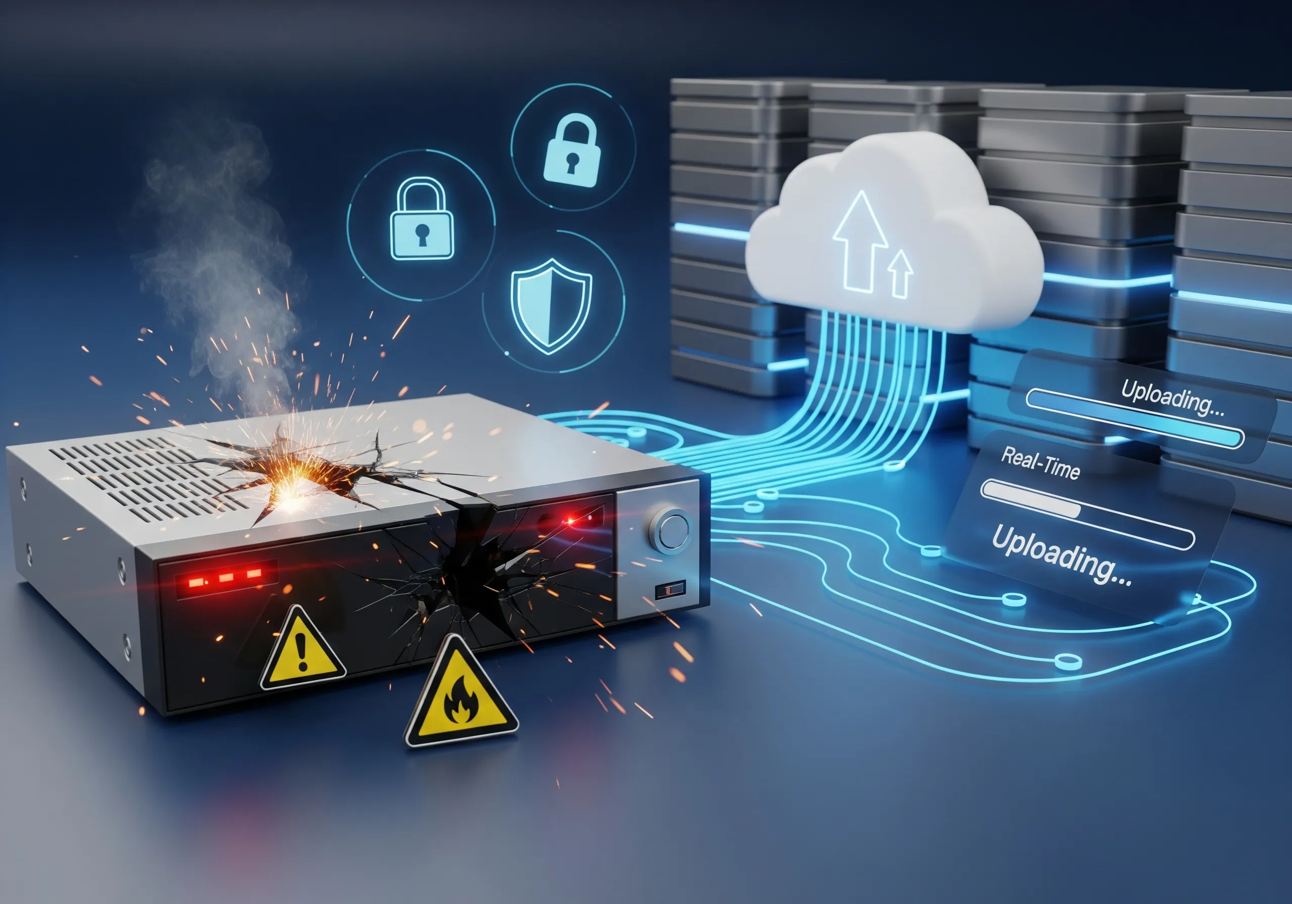 A corridor of modern server racks